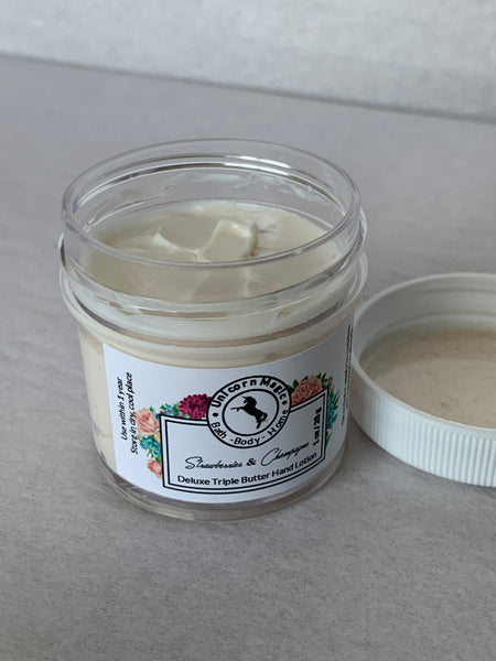 Unicorn Magic Skincare Deluxe Triple Butter Hand Lotion - Strawberries & Champagne